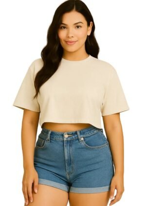 Bella+Canvas 6482 Women's Relaxed Crop Tee
