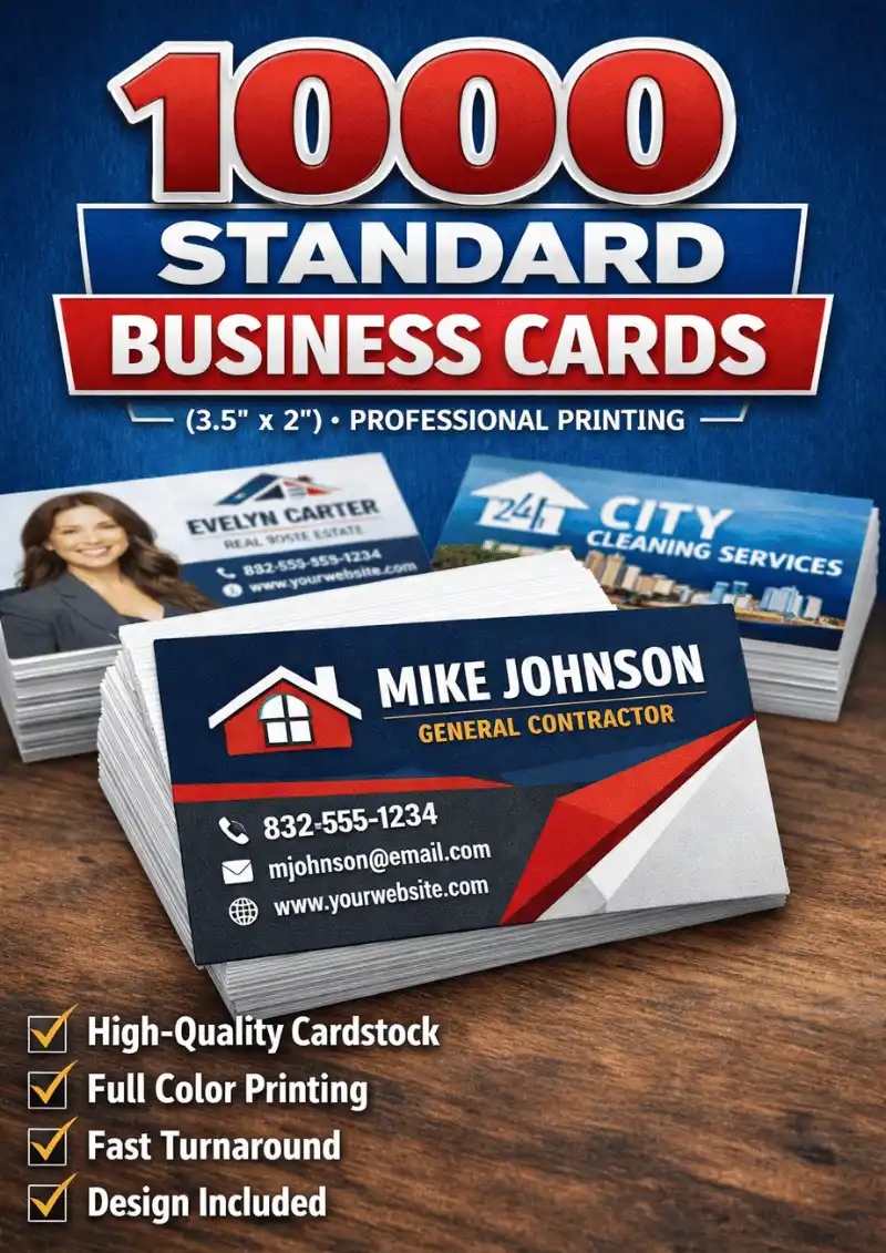 1000 Standard Business Cards