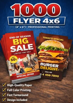 Custom 4x6 Marketing Flyers – High Quality Business Promotion Prints  SKU